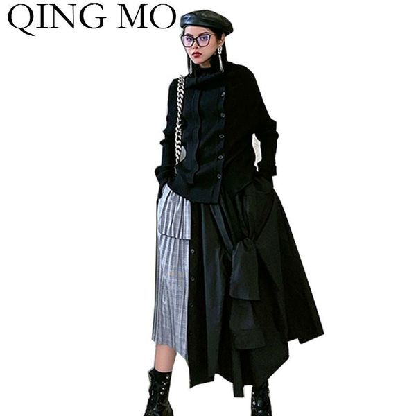 skirts qing mo black women a line skirt 2021 pleated patchwork female high waist irregular zqy3218
skirts qing mo black women a line skirt 2021 pleated patchwork female high waist irregular zqy3218
