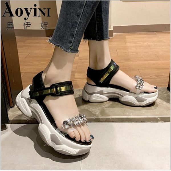 sandals 6cm thick bottom platform women diamond crystals height increasing shoes canvas summer buckle casual, Black
sandals 6cm thick bottom platform women diamond crystals height increasing shoes canvas summer buckle casual, Black