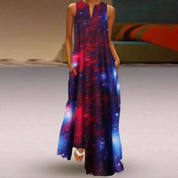 3d starry sky print women dress long maxi summer robe sleeveless loose casual female dresses vestido largo mujer, Black;gray
3d starry sky print women dress long maxi summer robe sleeveless loose casual female dresses vestido largo mujer, Black;gray