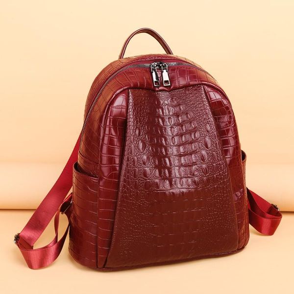 small womens leather backpack crocodile pattern black waterproof soft pu back pack women red backbag female 2020
small womens leather backpack crocodile pattern black waterproof soft pu back pack women red backbag female 2020