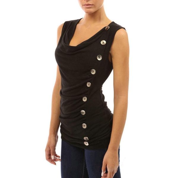 women's t-shirt fashion plus size women summer casual slim v neck button ladies sleeveless black shirt tee femme 2xl 3xl, White
women's t-shirt fashion plus size women summer casual slim v neck button ladies sleeveless black shirt tee femme 2xl 3xl, White