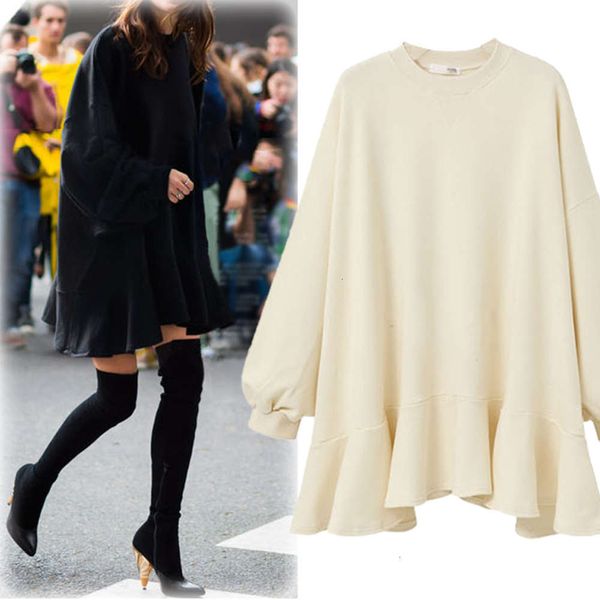 light luxury and autumn winter 2019 new flounce dress with base bat sleeve skirt for women, Black;gray
light luxury and autumn winter 2019 new flounce dress with base bat sleeve skirt for women, Black;gray
