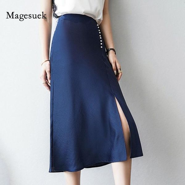 skirts luxury summer satin elegant a-line split single-breasted women skirt high waist 2021 solid falda femme 13382, Black
skirts luxury summer satin elegant a-line split single-breasted women skirt high waist 2021 solid falda femme 13382, Black