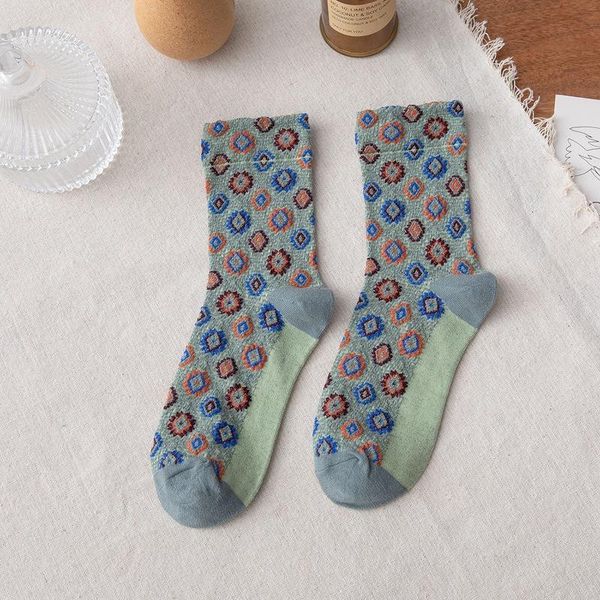 men's socks 1 pair female mid-tube autumn and winter fashion trend wild flower trendy geometric pattern, Black
men's socks 1 pair female mid-tube autumn and winter fashion trend wild flower trendy geometric pattern, Black
