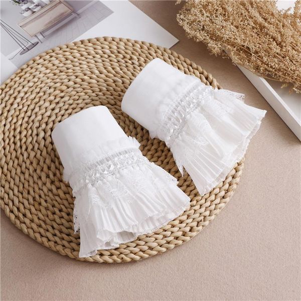 five fingers gloves detachable sleeve fake cuffs for women shirt multi layer ruffles solid color false wristband decorative clothing accesso, Blue;gray
five fingers gloves detachable sleeve fake cuffs for women shirt multi layer ruffles solid color false wristband decorative clothing accesso, Blue;gray