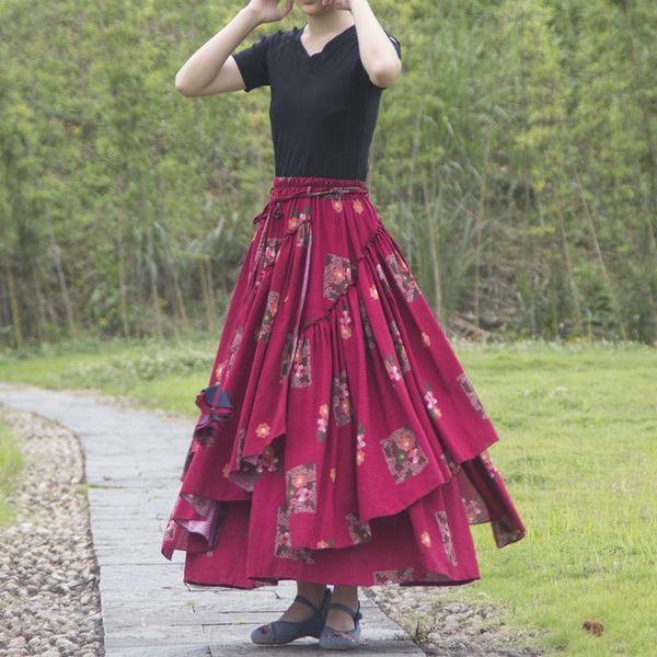 skirts summer ethnic style irregular hem long skirt elastic waist large lace printed, Black
skirts summer ethnic style irregular hem long skirt elastic waist large lace printed, Black