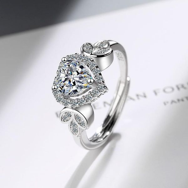 cluster rings real 925 sterling silver heart diamond ring for female fashion jewelry anillos de wedding box jewellry, Golden;silver
cluster rings real 925 sterling silver heart diamond ring for female fashion jewelry anillos de wedding box jewellry, Golden;silver