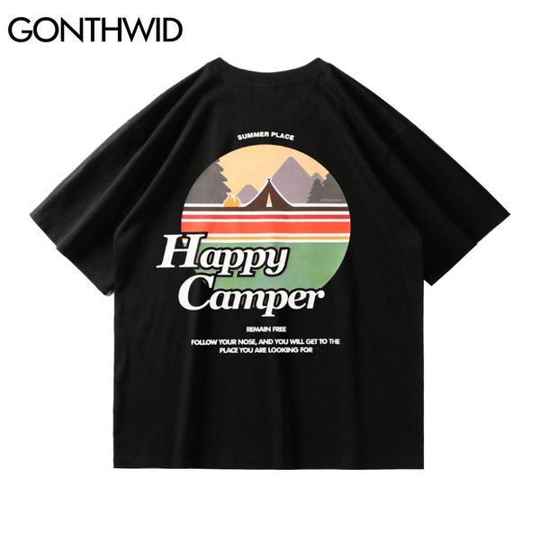 gonthwid harajuku tees shirts happy camper short sleeve tshirts summer hip hop casual cotton loose t-shirt fashion loose c0315, White;black
gonthwid harajuku tees shirts happy camper short sleeve tshirts summer hip hop casual cotton loose t-shirt fashion loose c0315, White;black
