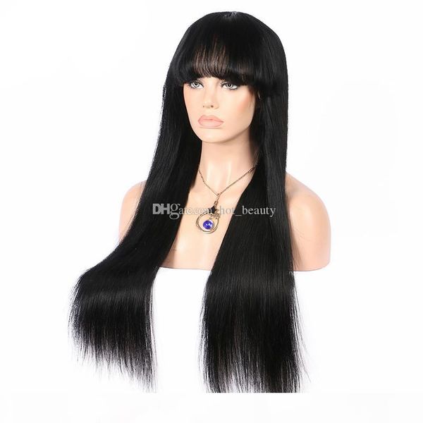 fashion woman wigs natural looking virgin brazilian human hair front lace wigs with bangs full lace wigs 130% density with hair bangs, Black;brown
fashion woman wigs natural looking virgin brazilian human hair front lace wigs with bangs full lace wigs 130% density with hair bangs, Black;brown