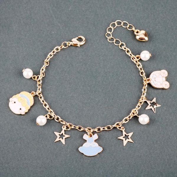 link, chain dongsheng movie princess dress star bracelet cinderella pumpkin carriage pendants bangles charms women girl bracelets, Black
link, chain dongsheng movie princess dress star bracelet cinderella pumpkin carriage pendants bangles charms women girl bracelets, Black