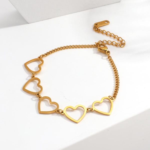 link, chain aensoa fashion heart link bracelet&anklet for women adjustable temperament 316 stainless steel bracelets jewelry, Black
link, chain aensoa fashion heart link bracelet&anklet for women adjustable temperament 316 stainless steel bracelets jewelry, Black