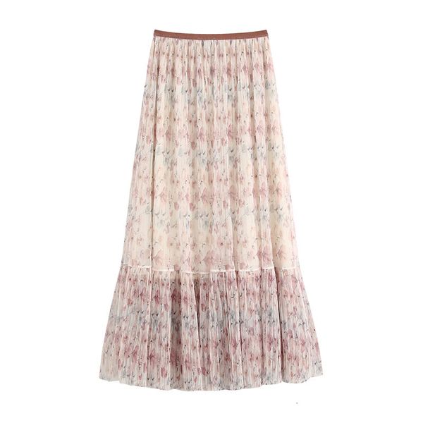 2021 new bohemian draped high waist mesh chiffon women long floral print pleated summer female lining midi skirt a697, Black
2021 new bohemian draped high waist mesh chiffon women long floral print pleated summer female lining midi skirt a697, Black