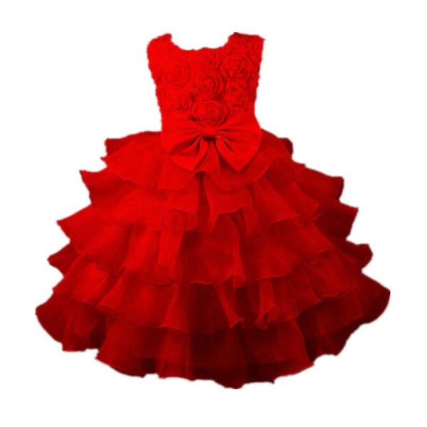 girl's dresses 3-11 2021 princess fashion flower bow girls elegant girl party layered dress kids summer costumes for children, Red;yellow
girl's dresses 3-11 2021 princess fashion flower bow girls elegant girl party layered dress kids summer costumes for children, Red;yellow