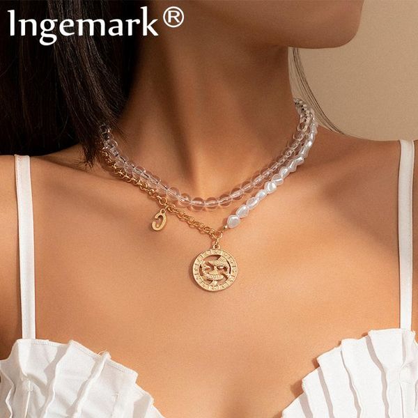 pendant necklaces 2pcs/set fashion simple plastic bead choker boho asymmetry imitation pearl coin pisces necklace neck chain women bijoux, Silver
pendant necklaces 2pcs/set fashion simple plastic bead choker boho asymmetry imitation pearl coin pisces necklace neck chain women bijoux, Silver