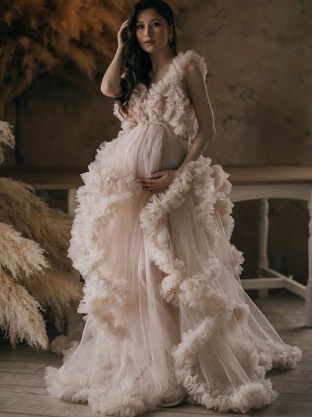 luxury puffy tulle prom dresses for pregnant women 2021 floor length deep v-neck plus size maternity dress formal evening gowns custom made, Black
luxury puffy tulle prom dresses for pregnant women 2021 floor length deep v-neck plus size maternity dress formal evening gowns custom made, Black