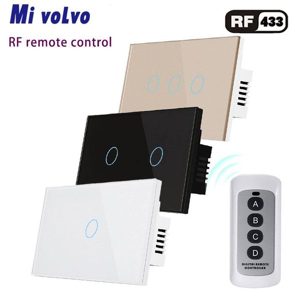 smart home control wireless touch switch rf433 remote ac110v 240v 1/2 / 3gang tempered glass panel us standard light
smart home control wireless touch switch rf433 remote ac110v 240v 1/2 / 3gang tempered glass panel us standard light