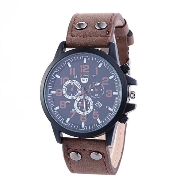 wristwatches arrival men's sports watch leather band stainless steel analog quartz wristwatch male militsry sport watches relogio, Slivery;brown
wristwatches arrival men's sports watch leather band stainless steel analog quartz wristwatch male militsry sport watches relogio, Slivery;brown