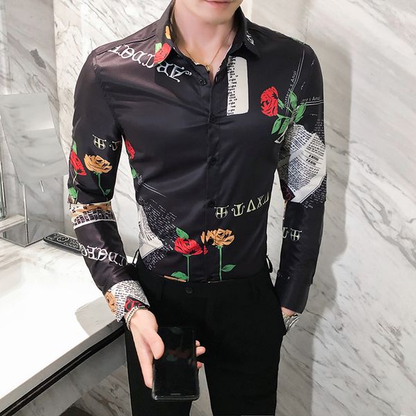 2021 new long sleeves flower printing classic style men's hawaiian black shirt loose french cuff brand fashion shirts -3xl 5h11, White
2021 new long sleeves flower printing classic style men's hawaiian black shirt loose french cuff brand fashion shirts -3xl 5h11, White