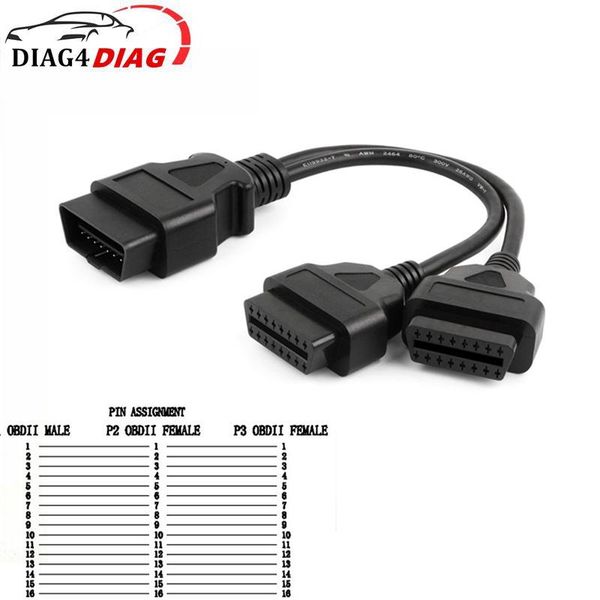 diagnostic tools quality 16pin 30cm car obd2 extension cable 1-2 interface splitter male to dual female y 30 cm obd obdii
diagnostic tools quality 16pin 30cm car obd2 extension cable 1-2 interface splitter male to dual female y 30 cm obd obdii