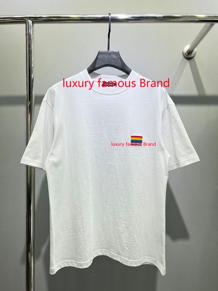 women and men's luxury famous brand men's t-shirts black tshirt o-neck summer personality fashion men coat m-3xl, White;black