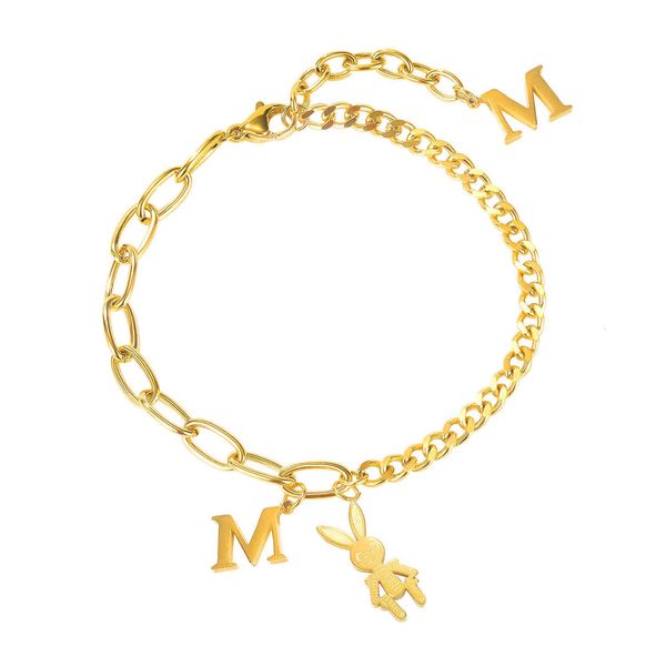 hand catenary temperament light luxury bracelet ins minority design decoration mori series girl splicing letter m rabbit titanium steel, Golden;silver
hand catenary temperament light luxury bracelet ins minority design decoration mori series girl splicing letter m rabbit titanium steel, Golden;silver