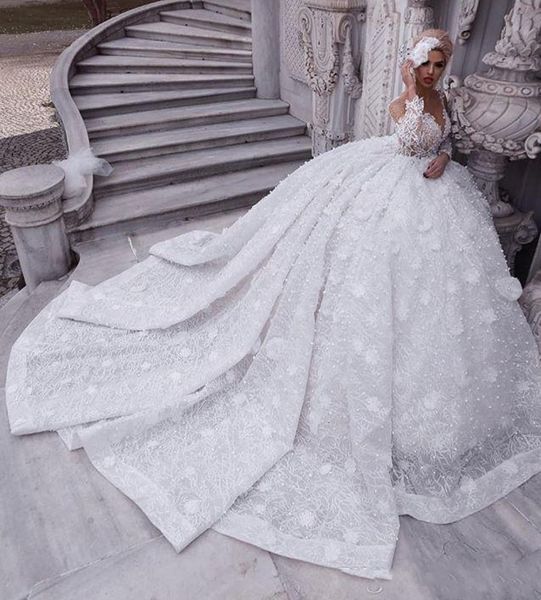 vintage 2021 new 3d flowers ball gown wedding e luxury pearls beaded saudi dubai bridal plus size with cathedral train 3kjm, White
vintage 2021 new 3d flowers ball gown wedding e luxury pearls beaded saudi dubai bridal plus size with cathedral train 3kjm, White