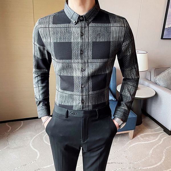 2021 new moda de alta qualidade manga longa camisas xadrez dos homens simples negcios formal wear fino ajuste casual vestido blusa homme 3xl, Black;brown
2021 new moda de alta qualidade manga longa camisas xadrez dos homens simples negcios formal wear fino ajuste casual vestido blusa homme 3xl, Black;brown