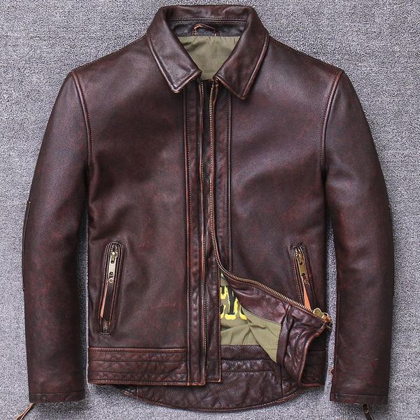 men's leather & faux head layer cowhide clothing short fund self-cultivation locomotive jacket man swallowtail genuine, Black
men's leather & faux head layer cowhide clothing short fund self-cultivation locomotive jacket man swallowtail genuine, Black