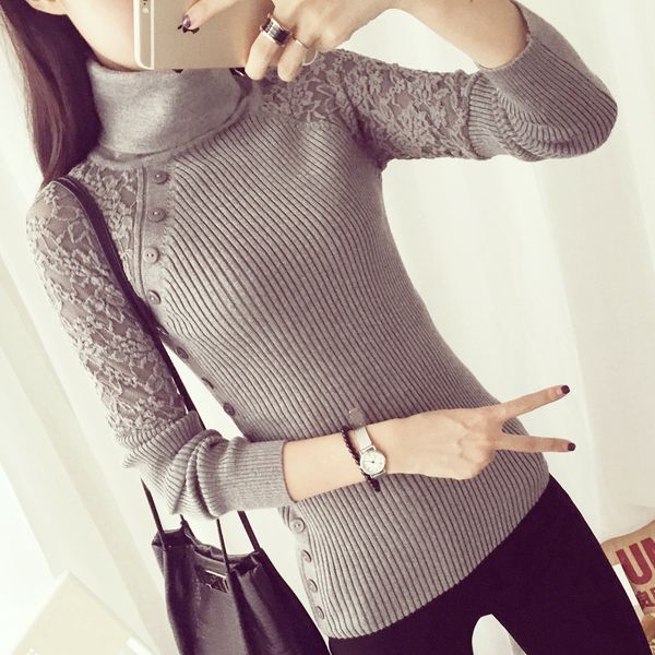 autumn and winter new high-necked female shirt tight hedge long-sleeve sweater short paragraph aqz5, White;black
autumn and winter new high-necked female shirt tight hedge long-sleeve sweater short paragraph aqz5, White;black