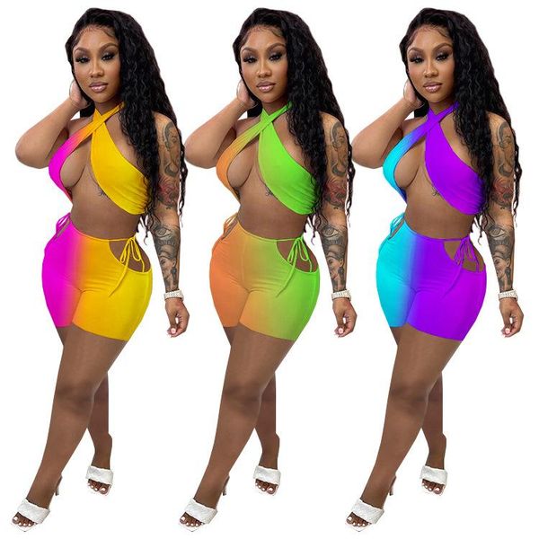 women's tracksuits zaggin 2021 summer women gradient 3-colors belly-exposed 2-piece set lady halter sleeveless short pants skinny s, Gray
women's tracksuits zaggin 2021 summer women gradient 3-colors belly-exposed 2-piece set lady halter sleeveless short pants skinny s, Gray