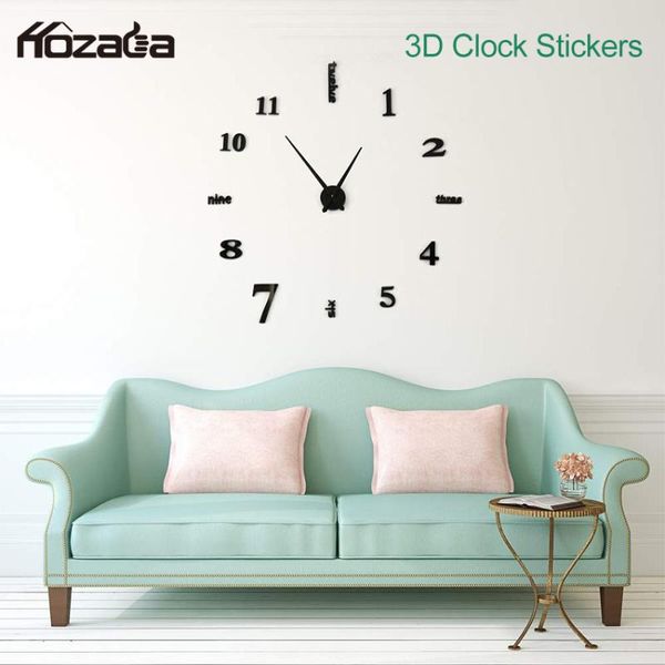 hozada 3d wall clock mirror wall stickers creative diy clocks removable art decal sticker for home decor
hozada 3d wall clock mirror wall stickers creative diy clocks removable art decal sticker for home decor