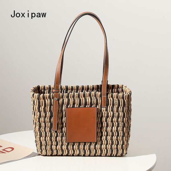 evening bags contrast crolor rattan handbag women straw shoulder bag large capacity travel beach woven handle totes bolsas
evening bags contrast crolor rattan handbag women straw shoulder bag large capacity travel beach woven handle totes bolsas