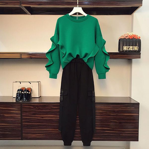 women's two piece pants tracksuit women 2 set loose comfortable simple style solid color long sleeve casual suit clothes ruffle autumn, White
women's two piece pants tracksuit women 2 set loose comfortable simple style solid color long sleeve casual suit clothes ruffle autumn, White