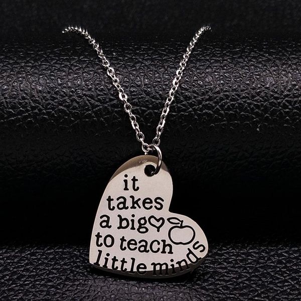 2021 it take a big to teach little minds stainless steel necklace for women silver color chain necklace jewelry colar n18077s05
2021 it take a big to teach little minds stainless steel necklace for women silver color chain necklace jewelry colar n18077s05