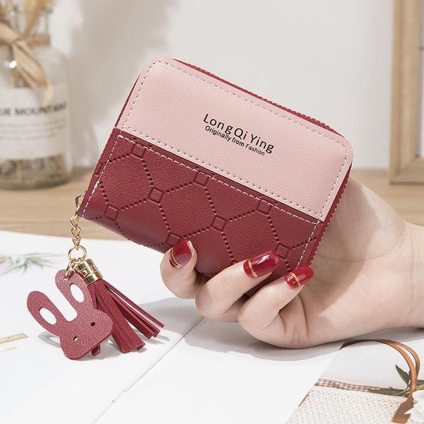 wallets lady coin purses cards holder tassels pendant zipper moneybags woman wallet bags short girls pocket id card holders, Red;black
wallets lady coin purses cards holder tassels pendant zipper moneybags woman wallet bags short girls pocket id card holders, Red;black