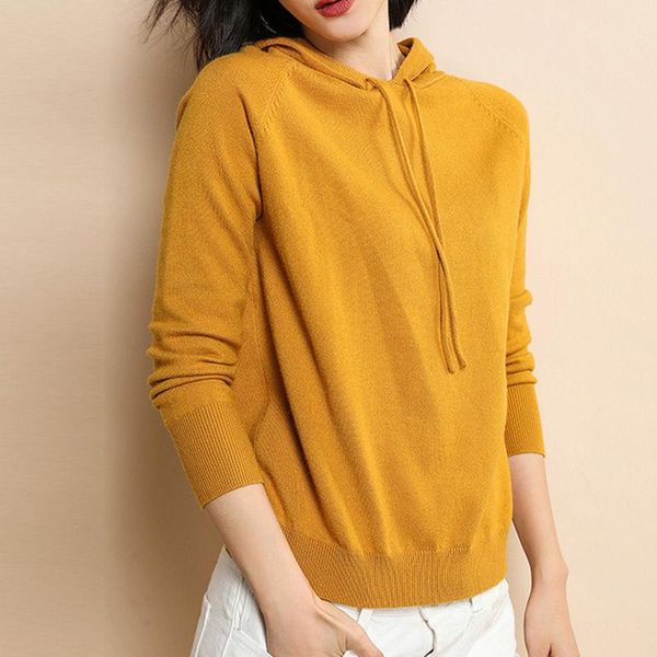 classic solid slim knitted hooded sweatshirts women korean style large size sports knitwear spring sweater versatile, White;black
classic solid slim knitted hooded sweatshirts women korean style large size sports knitwear spring sweater versatile, White;black