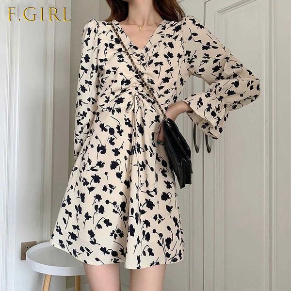long sleeve dress women floral print spring basic slim temperament lightweight v-neck elegant sweet lady dresses apricot classy y1006, Black;gray
long sleeve dress women floral print spring basic slim temperament lightweight v-neck elegant sweet lady dresses apricot classy y1006, Black;gray