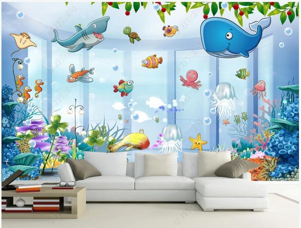 wallpapers custom po wallpaper for walls 3 d murals cartoon underwater world children's room kids background wall painting
wallpapers custom po wallpaper for walls 3 d murals cartoon underwater world children's room kids background wall painting
