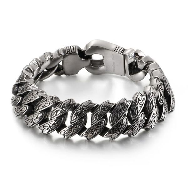 punk retro curb chain bracelet men hiphop stainless steel biker skull charm bangle bracelets jewellry accessories pulseras 2021, Black
punk retro curb chain bracelet men hiphop stainless steel biker skull charm bangle bracelets jewellry accessories pulseras 2021, Black