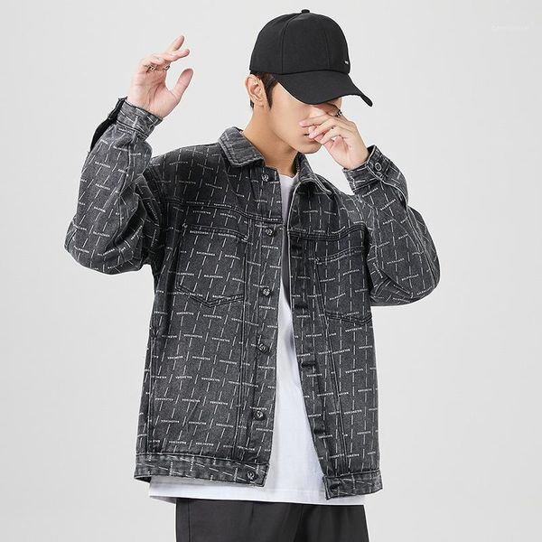 men's jackets ky-6908 high street men denim jacket loose personality full print jacquard plaid ins handsome boyfriend fashion lapel mal, Black;brown
men's jackets ky-6908 high street men denim jacket loose personality full print jacquard plaid ins handsome boyfriend fashion lapel mal, Black;brown