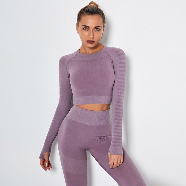 seamless knitted yoga shirts long-sleeved workout crop sports outdoor running moisture wicking high elastic slim yoga wear, White;red
seamless knitted yoga shirts long-sleeved workout crop sports outdoor running moisture wicking high elastic slim yoga wear, White;red