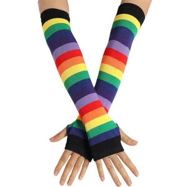 five fingers gloves women girl knitted over elbow long arm warmers us flag rainbow stripes patchwork fingerless with thumb hole party, Blue;gray
five fingers gloves women girl knitted over elbow long arm warmers us flag rainbow stripes patchwork fingerless with thumb hole party, Blue;gray