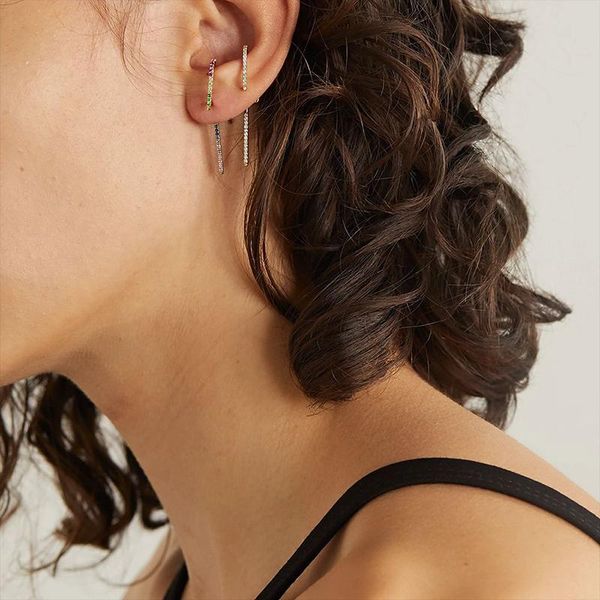 stud 1pcs 2021 ear needle wrap crawler hook earrings for women surround auricle diagonal copper inlaid zircon piercing, Golden;silver
stud 1pcs 2021 ear needle wrap crawler hook earrings for women surround auricle diagonal copper inlaid zircon piercing, Golden;silver