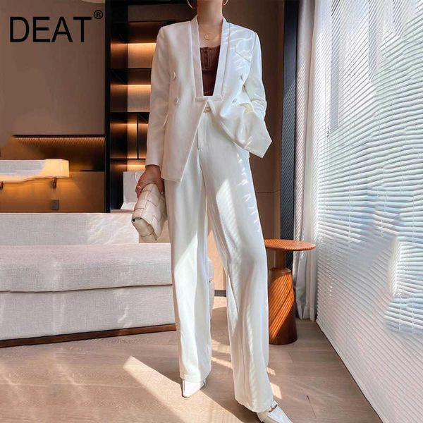 women's suits & blazers deat woman blazer coat solid asymmetry notched long sleeve simple wild loose office lady style jackets 2021 sum, White;black
women's suits & blazers deat woman blazer coat solid asymmetry notched long sleeve simple wild loose office lady style jackets 2021 sum, White;black