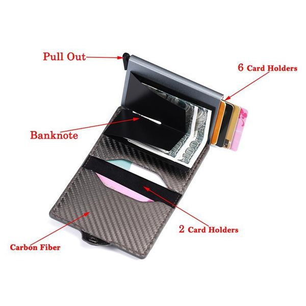 bycobecy fashion carbon fiber credit card holder wallet rfid men business hasp wallet new male coin purse id holder wit qylale
bycobecy fashion carbon fiber credit card holder wallet rfid men business hasp wallet new male coin purse id holder wit qylale