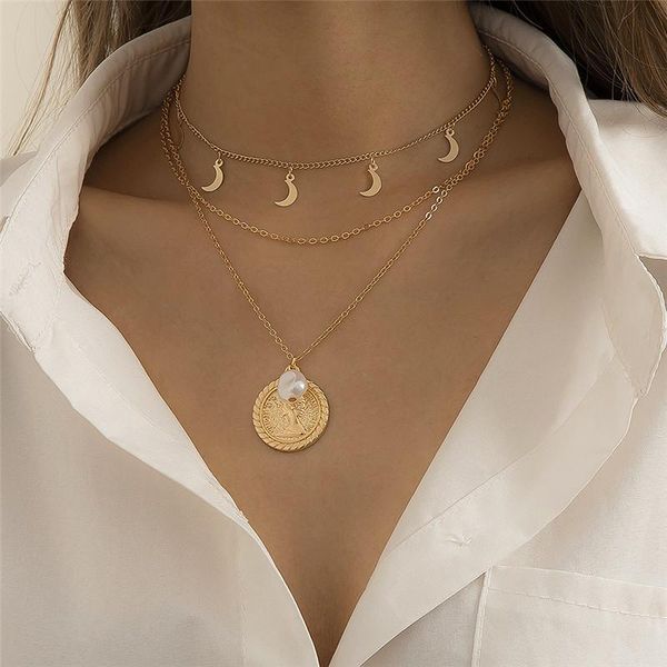 pendant necklaces bohemian gold silver color moon portrait pearl necklace for women ladies metal geometric layered collares
pendant necklaces bohemian gold silver color moon portrait pearl necklace for women ladies metal geometric layered collares