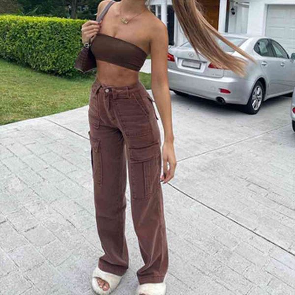 vintage pockets patchwork jeans women cotton loose straight denim pants fashion streetwear high waisted cargo pants, Blue
vintage pockets patchwork jeans women cotton loose straight denim pants fashion streetwear high waisted cargo pants, Blue