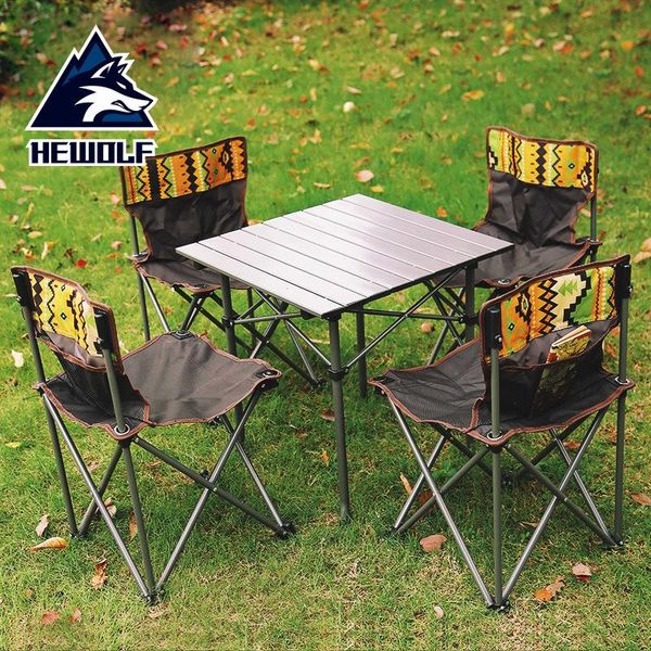 hewolf outdoor folding table and chair 5-piece portable storage camping family party picnic bbq leisure table and stool set
hewolf outdoor folding table and chair 5-piece portable storage camping family party picnic bbq leisure table and stool set