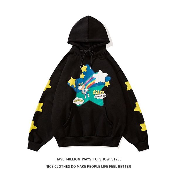 women's hoodies & sweatshirts men's and women's hoodies, wool, star print, neutral street clothes, retro chic, autumn winter,, Black
women's hoodies & sweatshirts men's and women's hoodies, wool, star print, neutral street clothes, retro chic, autumn winter,, Black