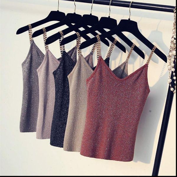 summer women v neck knitted vest bling glitter sleeveless tank for girls lady fashion vest for club party, White
summer women v neck knitted vest bling glitter sleeveless tank for girls lady fashion vest for club party, White